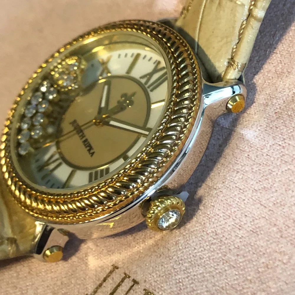 JUDITH RIPKA Odyssey Floating Heart Diamonique Charm Watch - Picture 4 of 9